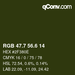 カラーコード: RGB 47.7 56.6 14 | qconv.com