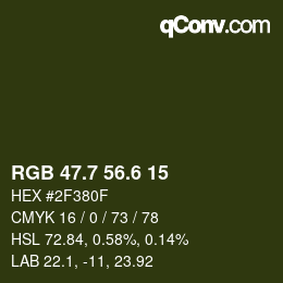 カラーコード: RGB 47.7 56.6 15 | qconv.com