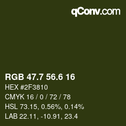 カラーコード: RGB 47.7 56.6 16 | qconv.com