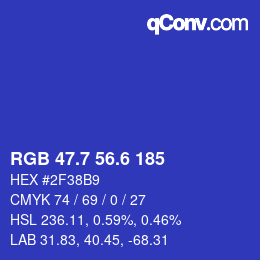 カラーコード: RGB 47.7 56.6 185 | qconv.com