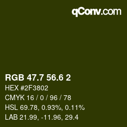 カラーコード: RGB 47.7 56.6 2 | qconv.com