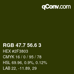 カラーコード: RGB 47.7 56.6 3 | qconv.com