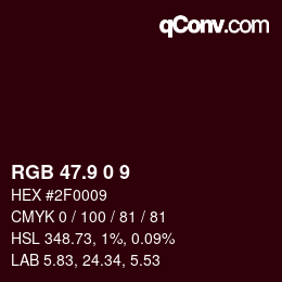 カラーコード: RGB 47.9 0 9 | qconv.com