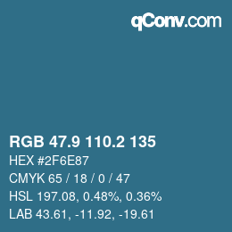 Color code: RGB 47.9 110.2 135 | qconv.com