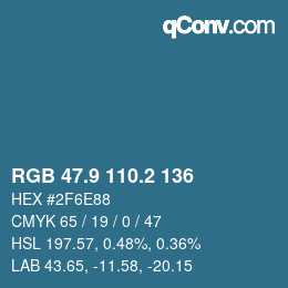 Color code: RGB 47.9 110.2 136 | qconv.com