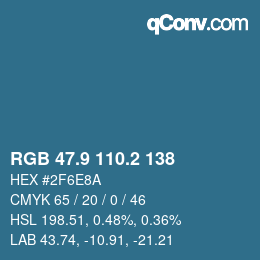 Color code: RGB 47.9 110.2 138 | qconv.com