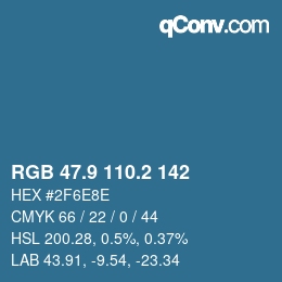 Color code: RGB 47.9 110.2 142 | qconv.com