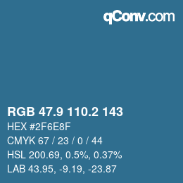 Color code: RGB 47.9 110.2 143 | qconv.com