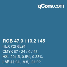Color code: RGB 47.9 110.2 145 | qconv.com