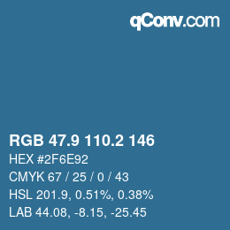 Color code: RGB 47.9 110.2 146 | qconv.com