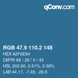 Color code: RGB 47.9 110.2 148 | qconv.com