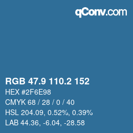 Color code: RGB 47.9 110.2 152 | qconv.com