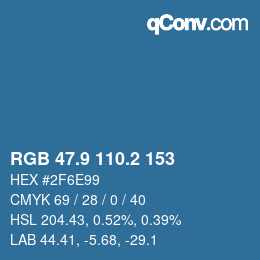 Color code: RGB 47.9 110.2 153 | qconv.com
