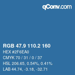 Color code: RGB 47.9 110.2 160 | qconv.com