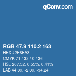 Color code: RGB 47.9 110.2 163 | qconv.com