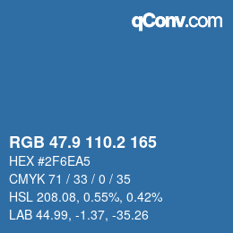 Color code: RGB 47.9 110.2 165 | qconv.com