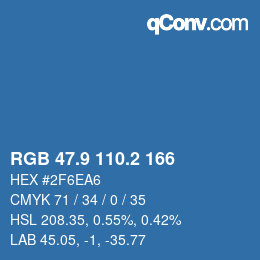 Color code: RGB 47.9 110.2 166 | qconv.com