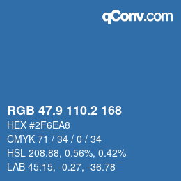Color code: RGB 47.9 110.2 168 | qconv.com