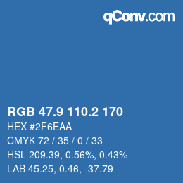 Color code: RGB 47.9 110.2 170 | qconv.com