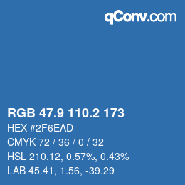 Color code: RGB 47.9 110.2 173 | qconv.com