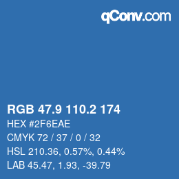 Color code: RGB 47.9 110.2 174 | qconv.com
