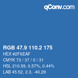 Color code: RGB 47.9 110.2 175 | qconv.com