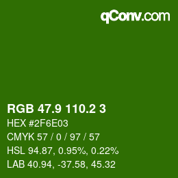 カラーコード: RGB 47.9 110.2 3 | qconv.com