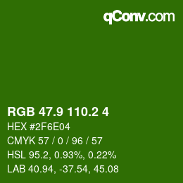 カラーコード: RGB 47.9 110.2 4 | qconv.com