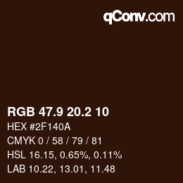 Color code: RGB 47.9 20.2 10 | qconv.com