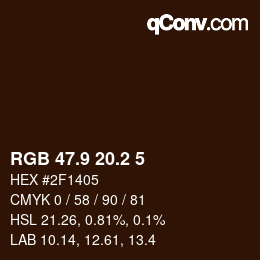 Color code: RGB 47.9 20.2 5 | qconv.com