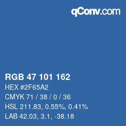 Color code: RGB 47 101 162 | qconv.com