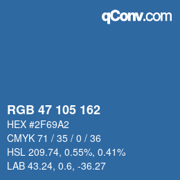 Color code: RGB 47 105 162 | qconv.com