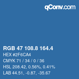 カラーコード: RGB 47 108.8 164.4 | qconv.com