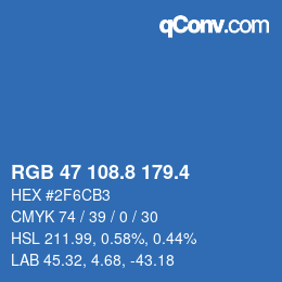 カラーコード: RGB 47 108.8 179.4 | qconv.com