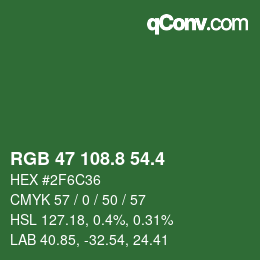 カラーコード: RGB 47 108.8 54.4 | qconv.com