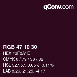 Color code: RGB 47 10 30 | qconv.com