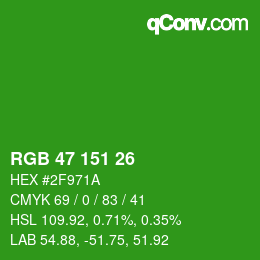 Color code: RGB 47 151 26 | qconv.com