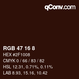 カラーコード: RGB 47 16 8 | qconv.com