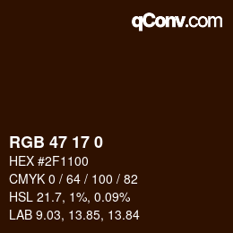 Farbcode: RGB 47 17 0 | qconv.com