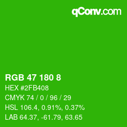 Color code: RGB 47 180 8 | qconv.com