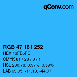 Color code: RGB 47 181 252 | qconv.com