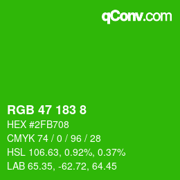 Color code: RGB 47 183 8 | qconv.com