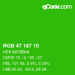 Color code: RGB 47 187 10 | qconv.com