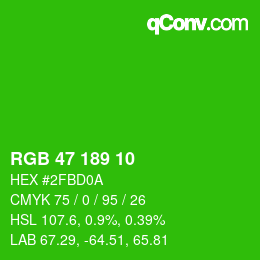 Color code: RGB 47 189 10 | qconv.com