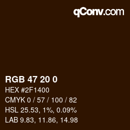 カラーコード: RGB 47 20 0 | qconv.com