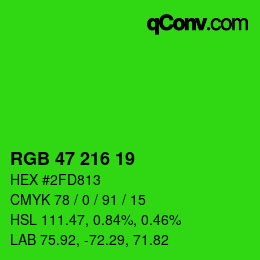 Color code: RGB 47 216 19 | qconv.com