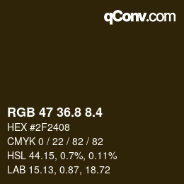 カラーコード: RGB 47 36.8 8.4 | qconv.com