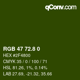 カラーコード: RGB 47 72.8 0 | qconv.com