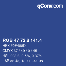 カラーコード: RGB 47 72.8 141.4 | qconv.com