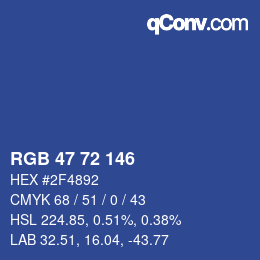 Color code: RGB 47 72 146 | qconv.com